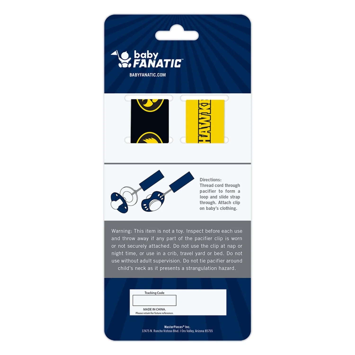 Iowa Hawkeyes - Pacifier Clip 2-Pack - Image 3