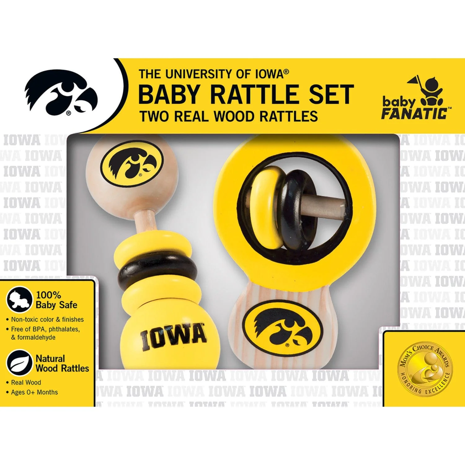Iowa Hawkeyes - Baby Rattles 2-Pack - Image 2
