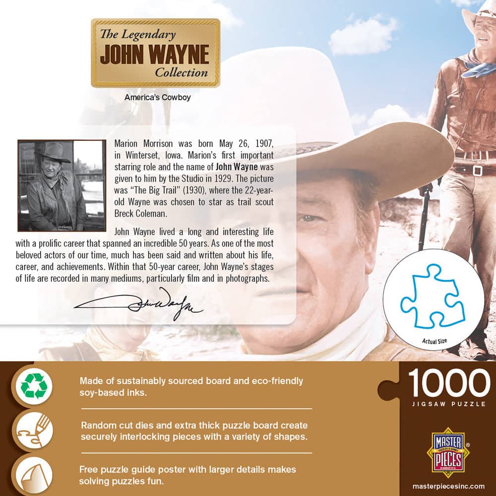John Wayne Collection - America's Cowboy 1000 Piece Jigsaw Puzzle - Image 3