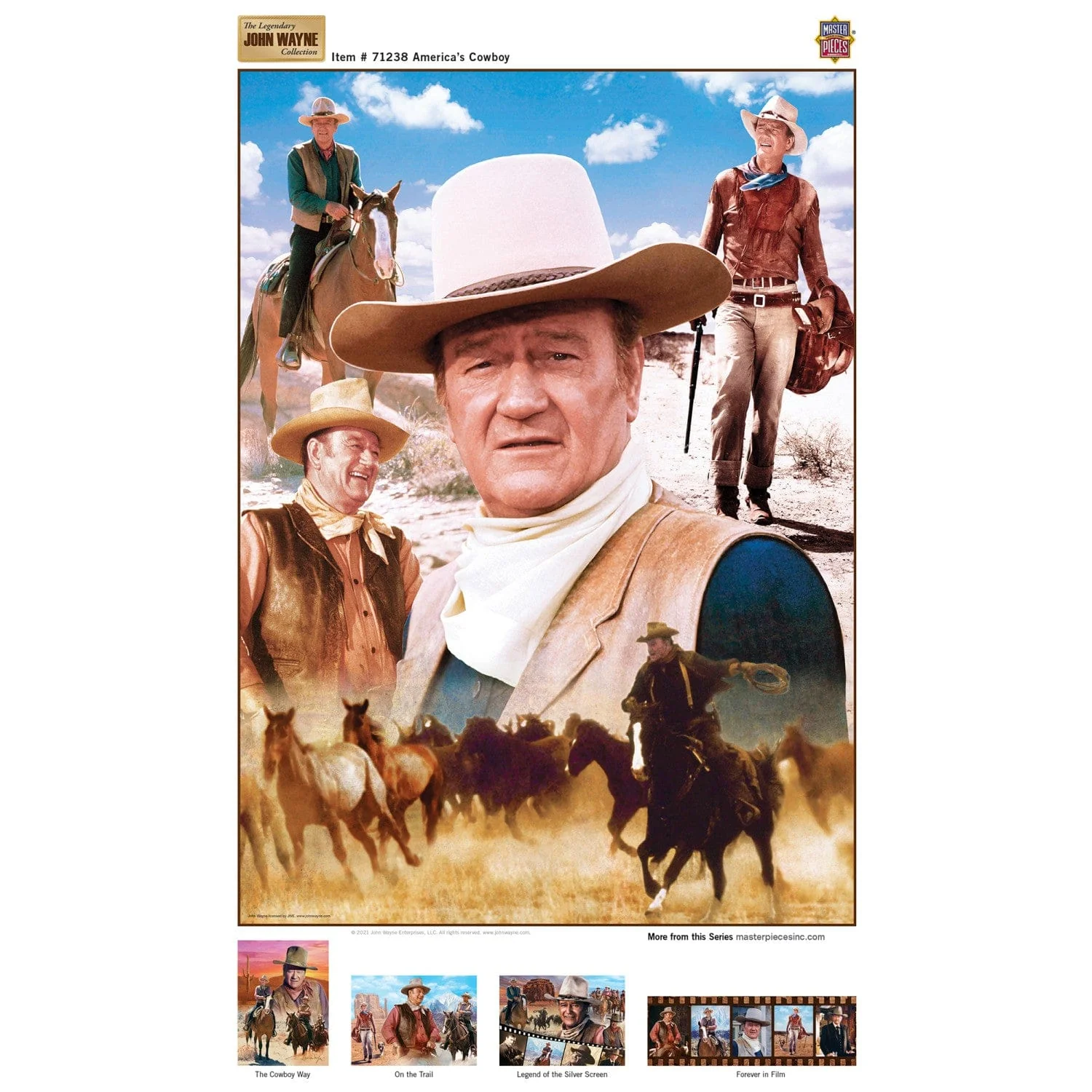 John Wayne Collection - America's Cowboy 1000 Piece Jigsaw Puzzle - Image 4