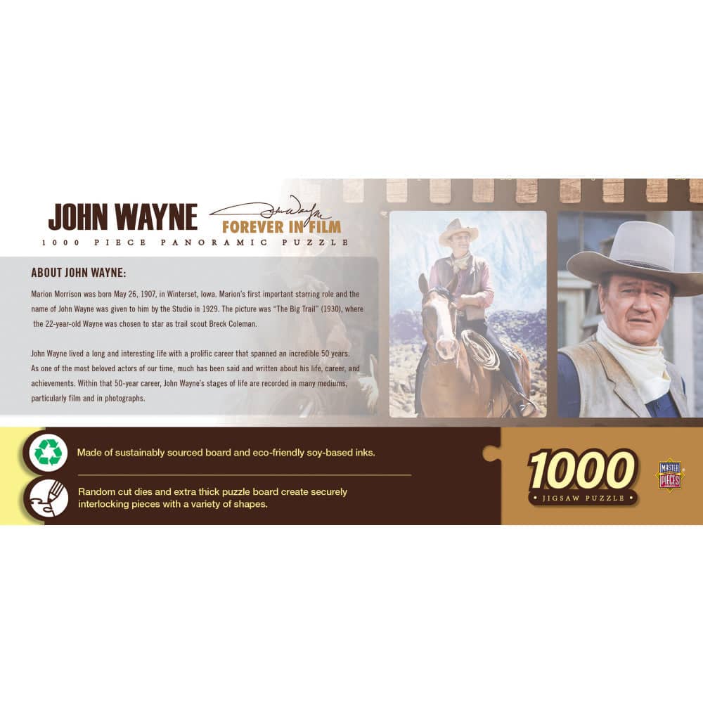 John Wayne Collection - Forever in Film 1000 Piece Panoramic Jigsaw Puzzle - Image 3