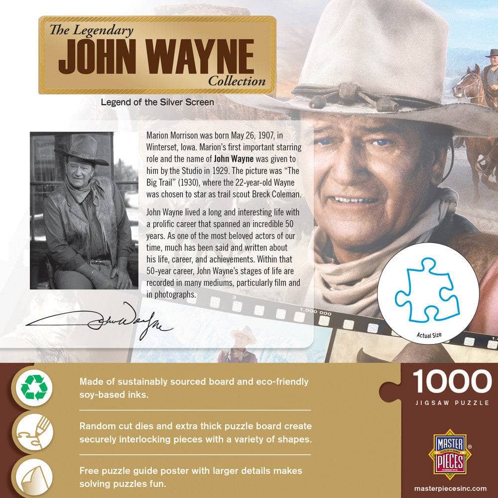 John Wayne Collection - Legend of the Silver Screen 1000 Piece Jigsaw Puzzle - Image 3