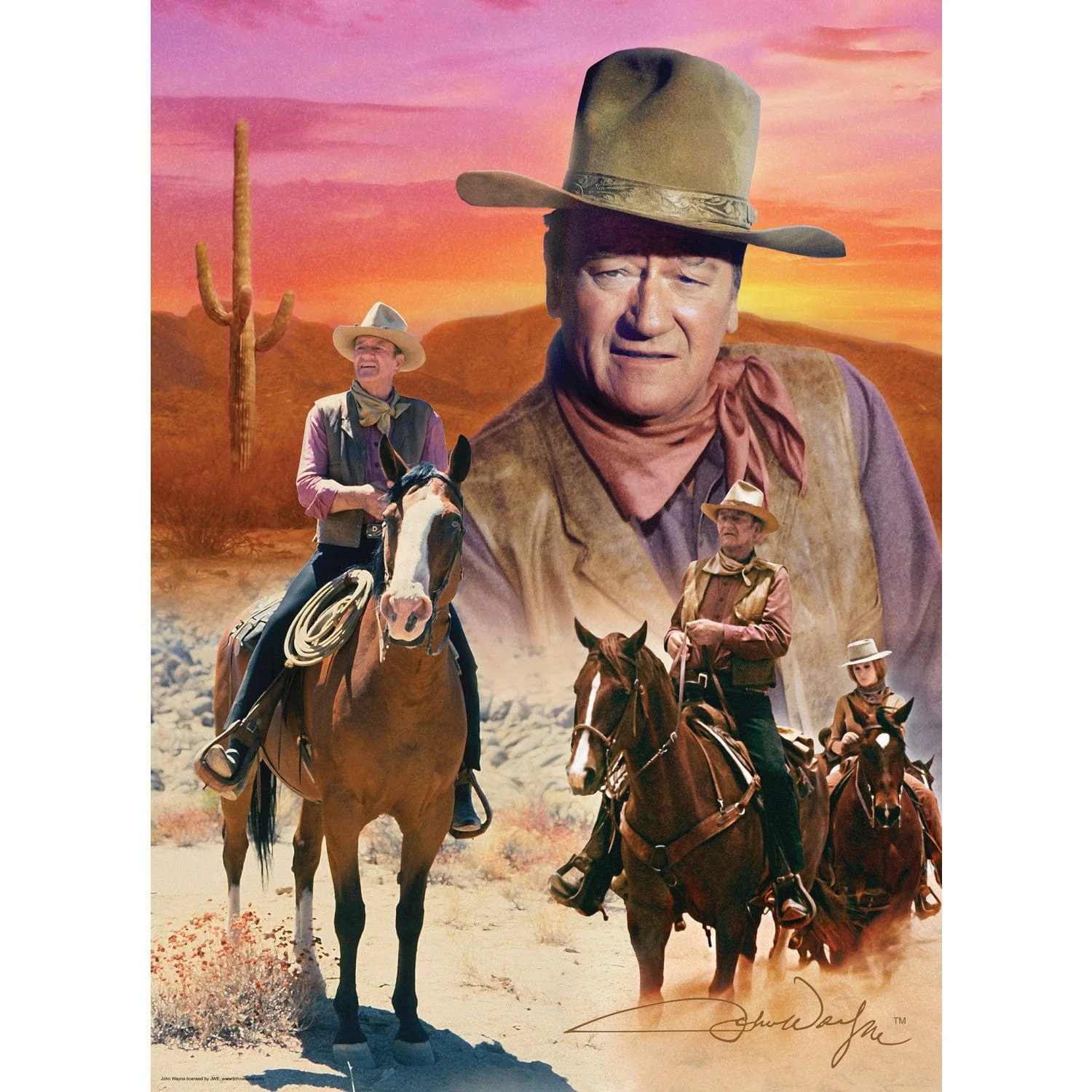 John Wayne Collection - The Cowboy Way 1000 Piece Jigsaw Puzzle - Image 2