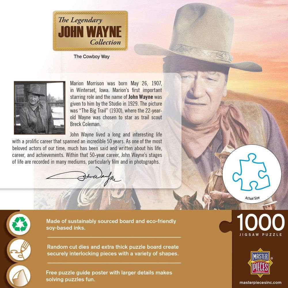 John Wayne Collection - The Cowboy Way 1000 Piece Jigsaw Puzzle - Image 3