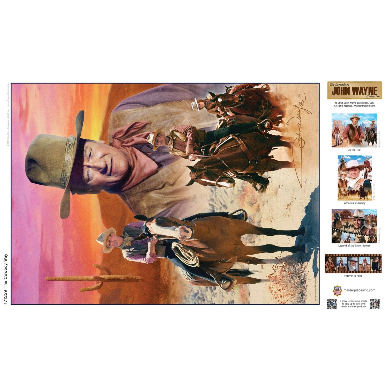 John Wayne Collection - The Cowboy Way 1000 Piece Jigsaw Puzzle - Image 4