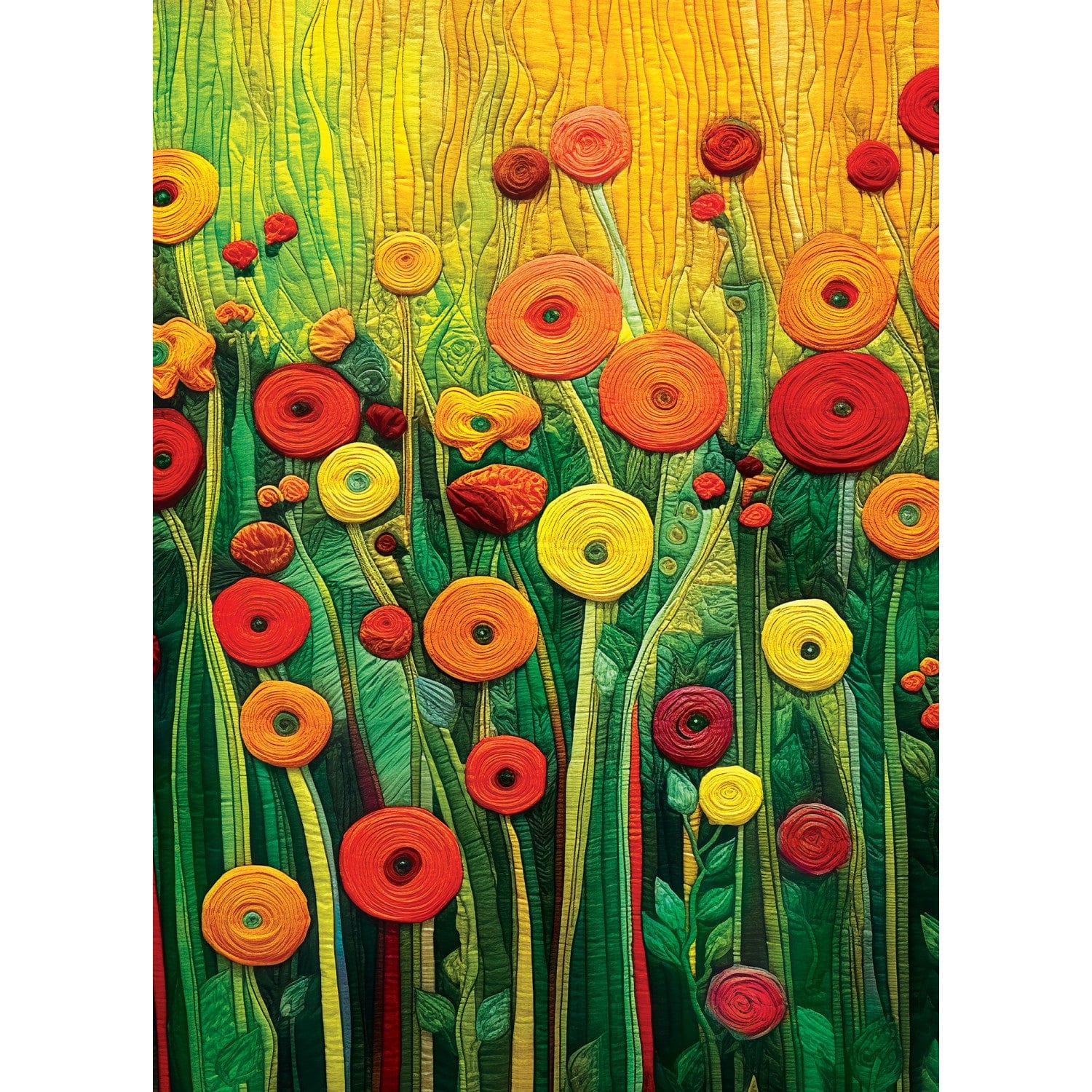 Quilted - The Joy of Flowers 1000 Piece Jigsaw Puzzle - Image 2