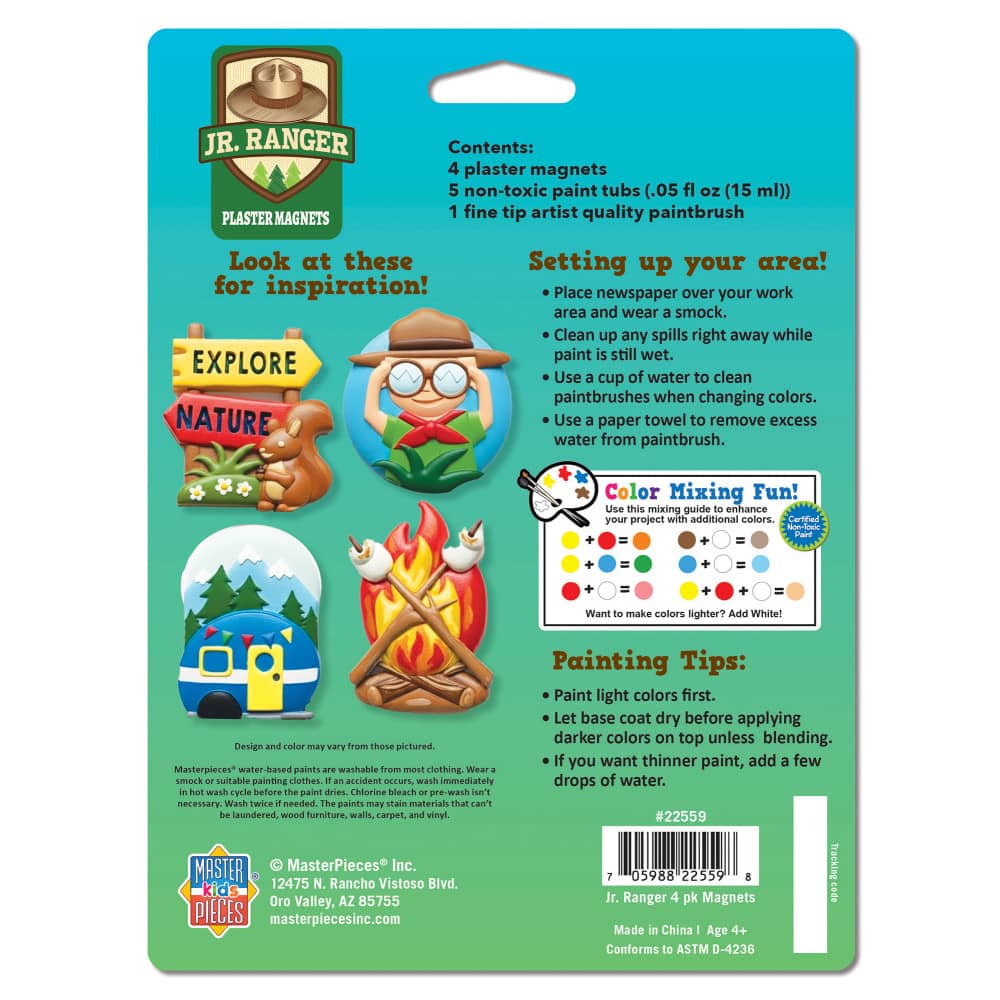 Jr. Ranger - 6-Pack Plaster Magnets Paint Kit - Image 3