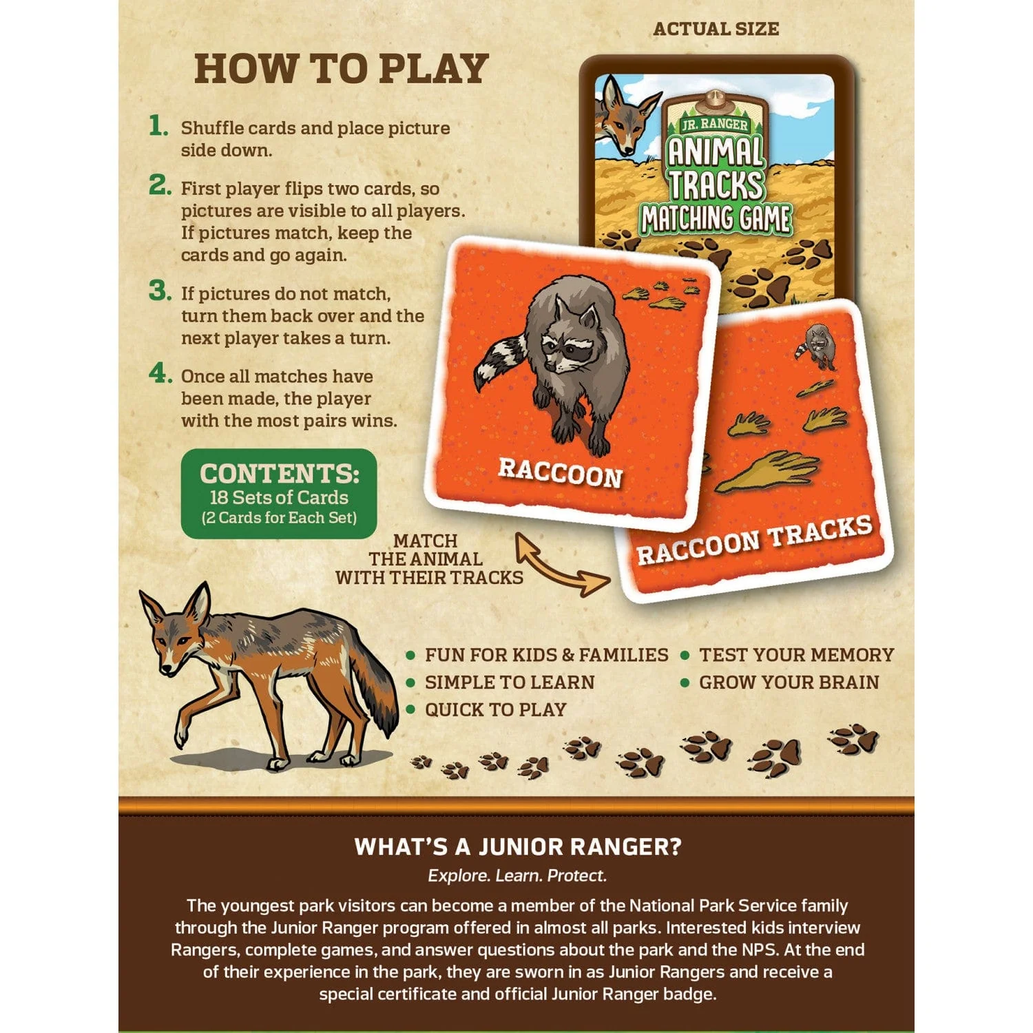 Jr Ranger - Animal Tracks Matching Game - Image 3
