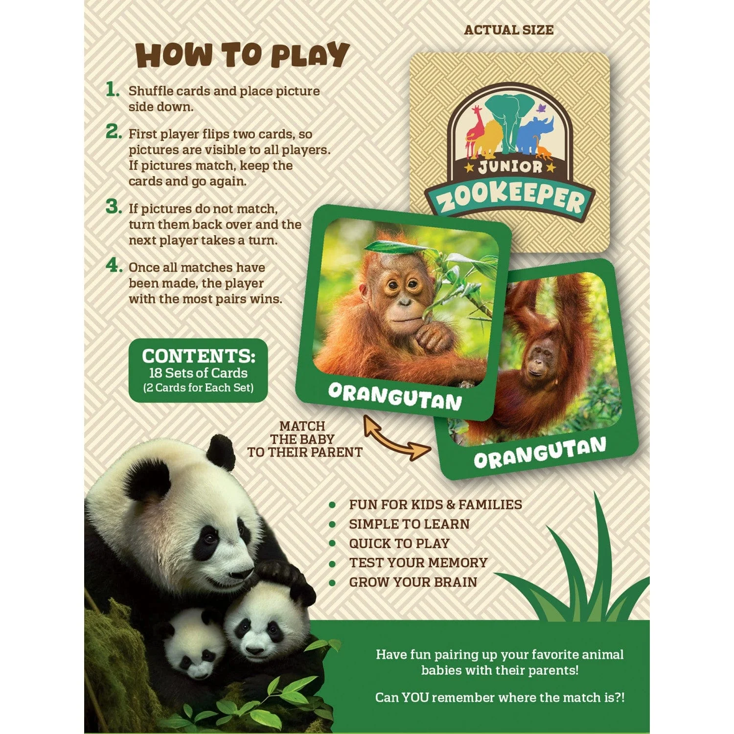 Jr. Zookeeper Matching Game - Image 3