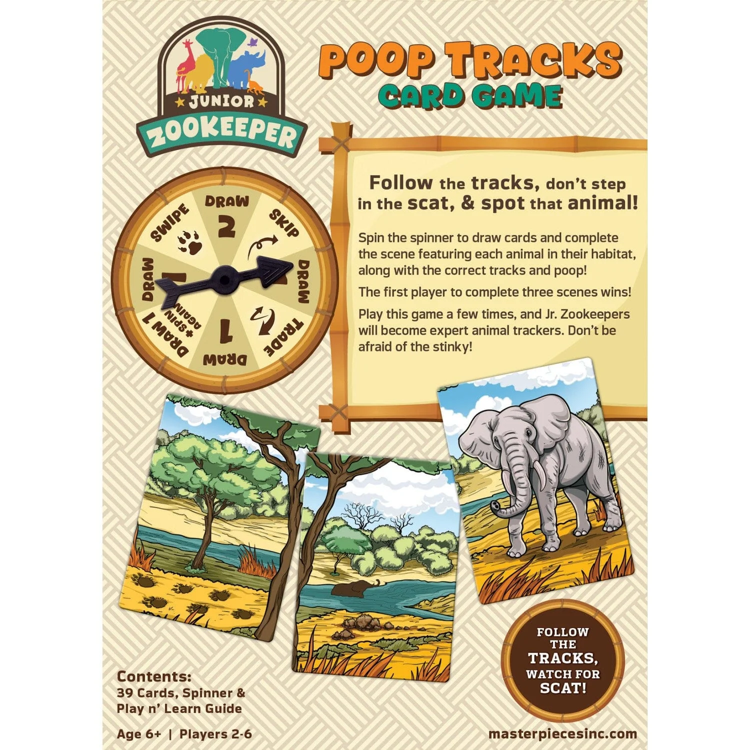 Jr. Zookeeper Poop Tracks Card Game - Image 3