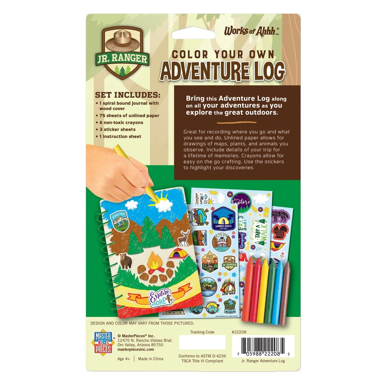 Jr. Ranger - Adventure Log Wood Craft & Paint Kit - Image 3