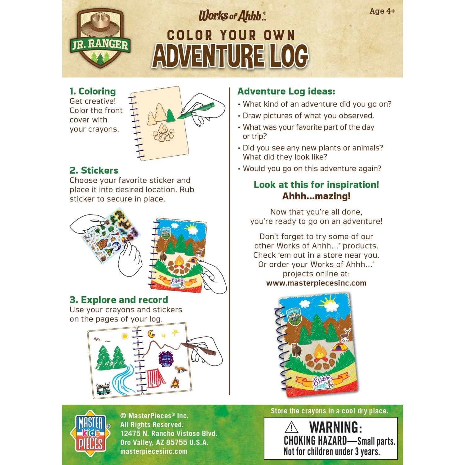 Jr. Ranger - Adventure Log Wood Craft & Paint Kit - Image 4