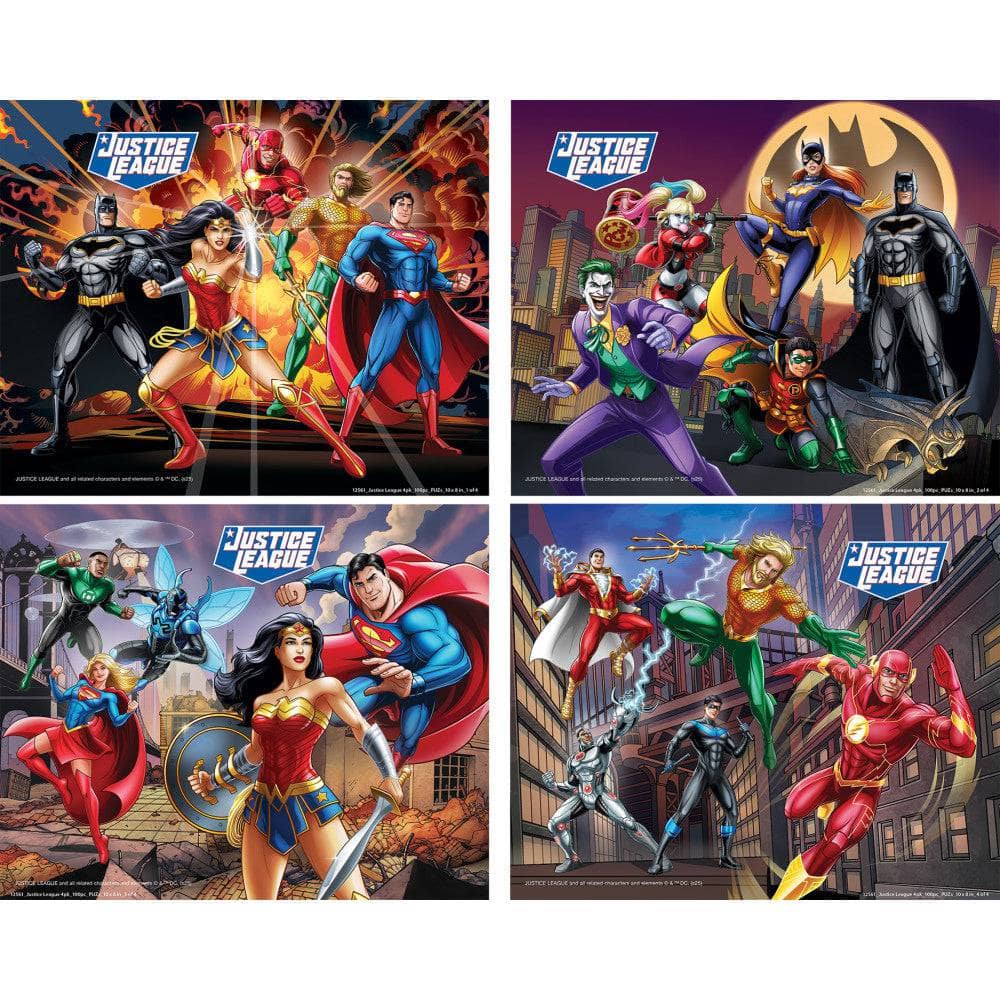 Justice League 4-Pack 100 Piece Jigsaw Puzzles - Image 2