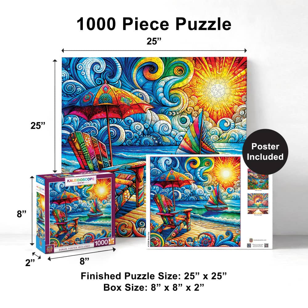 Kaleidoscope - Beach Day 1000 Piece Jigsaw Puzzle - Image 5