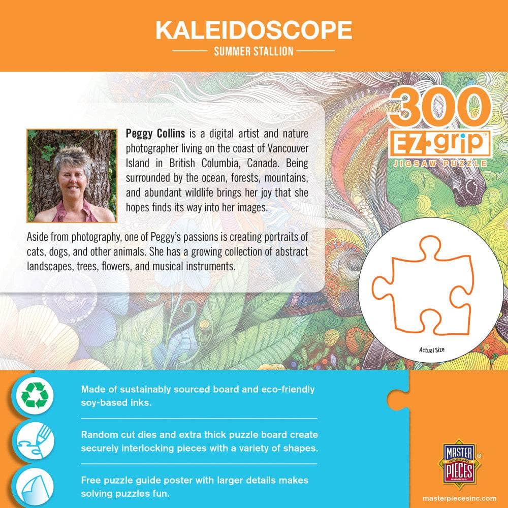 Kaleidoscope - Summer Stallion 300 Piece EZ Grip Jigsaw Puzzle - Image 3