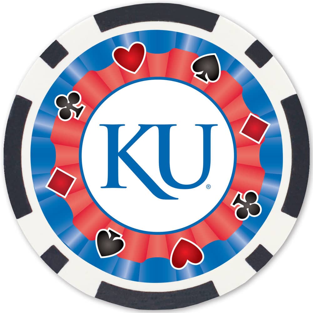Kansas Jayhawks 100 Piece Poker Chips - Image 2