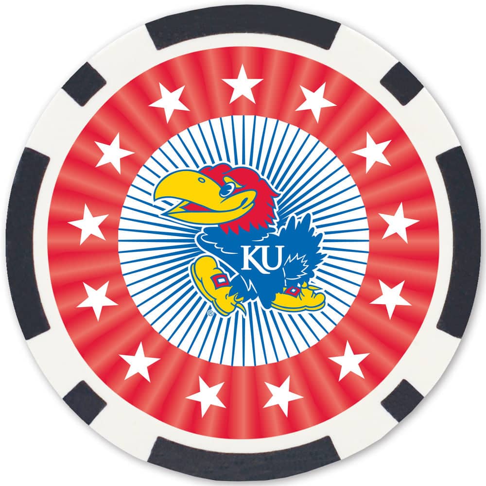 Kansas Jayhawks 100 Piece Poker Chips - Image 3