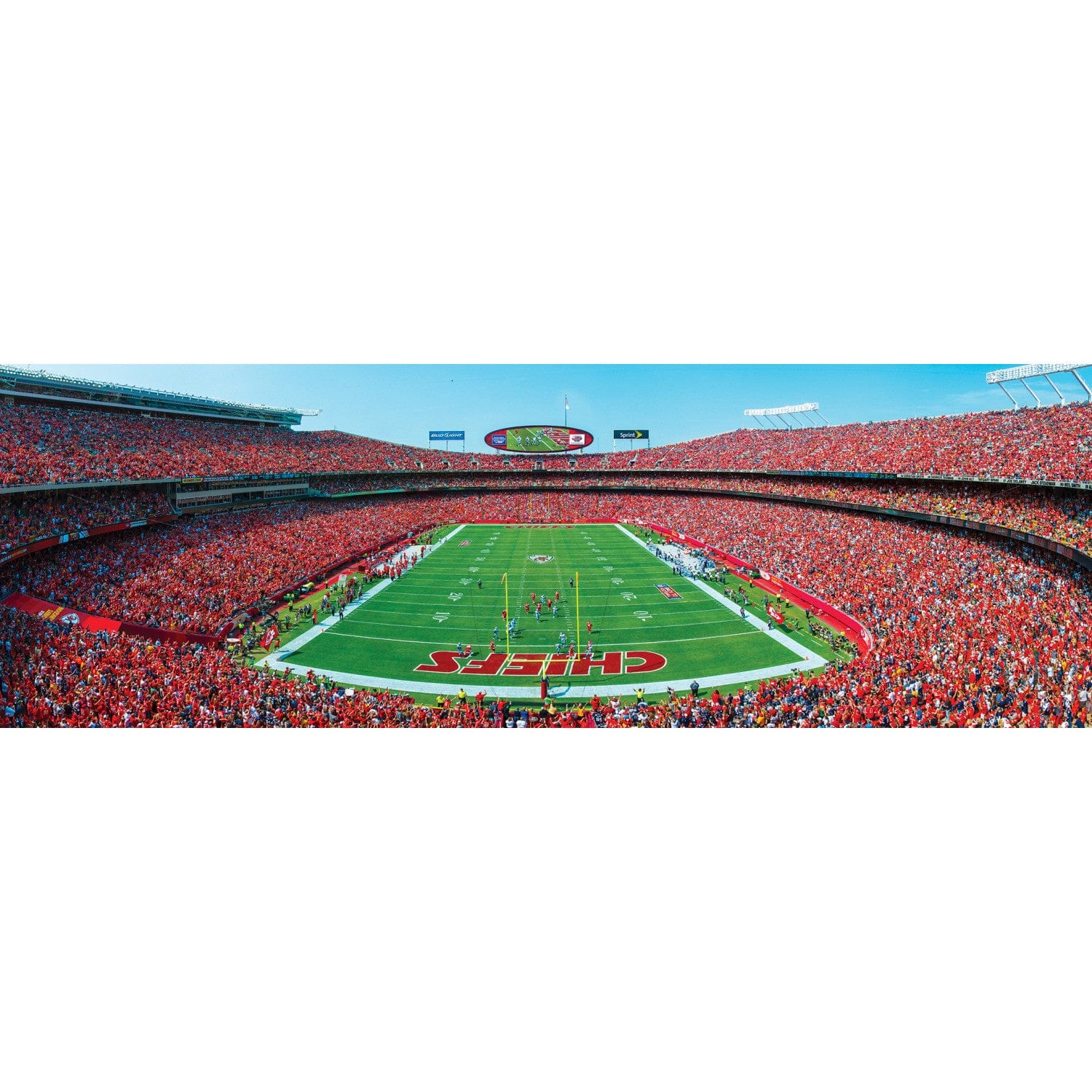 Kansas City Chiefs - 1000 Piece Panoramic Jigsaw Puzzle - End View - Image 2