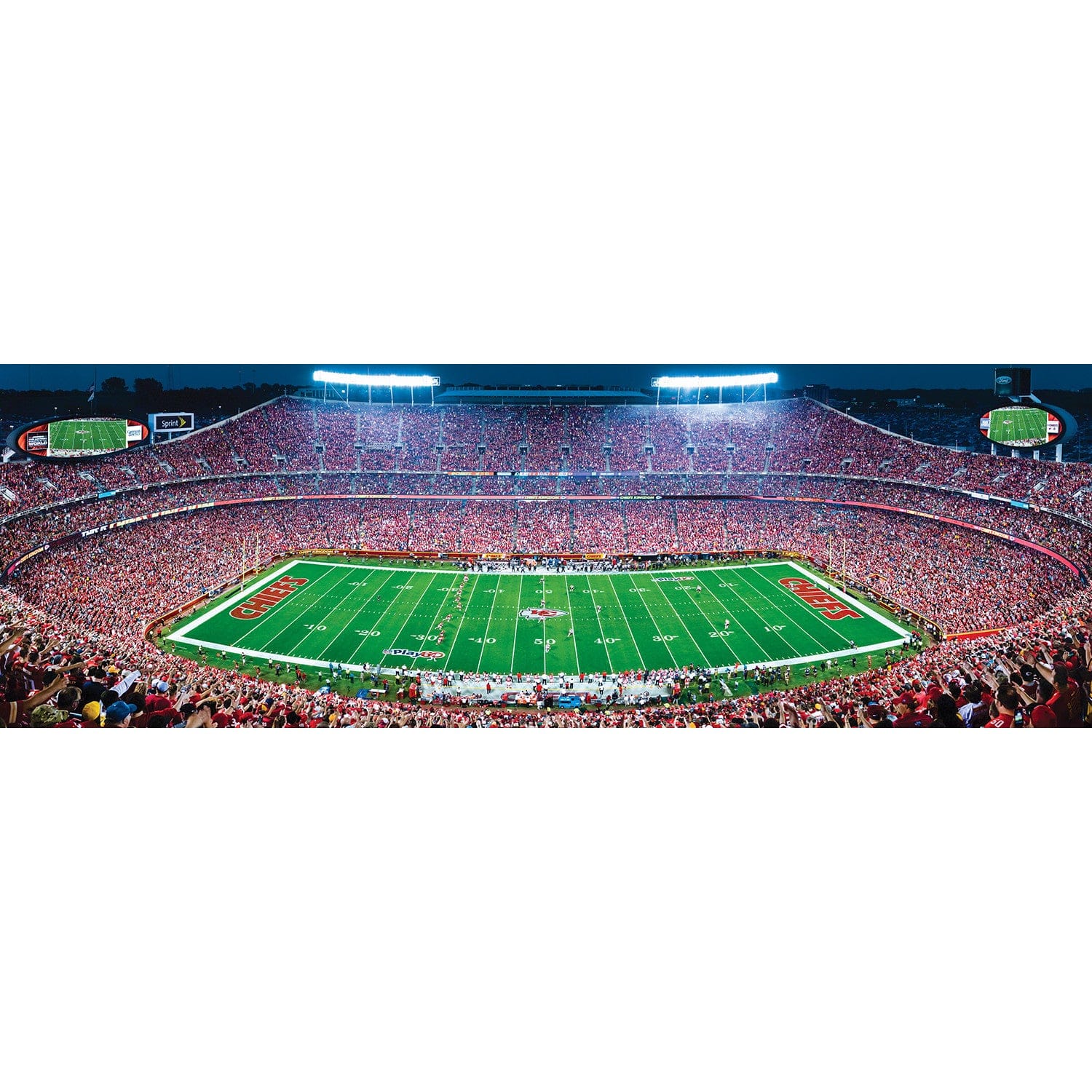 Kansas City Chiefs - 1000 Piece Panoramic Jigsaw Puzzle - Center View - Image 2