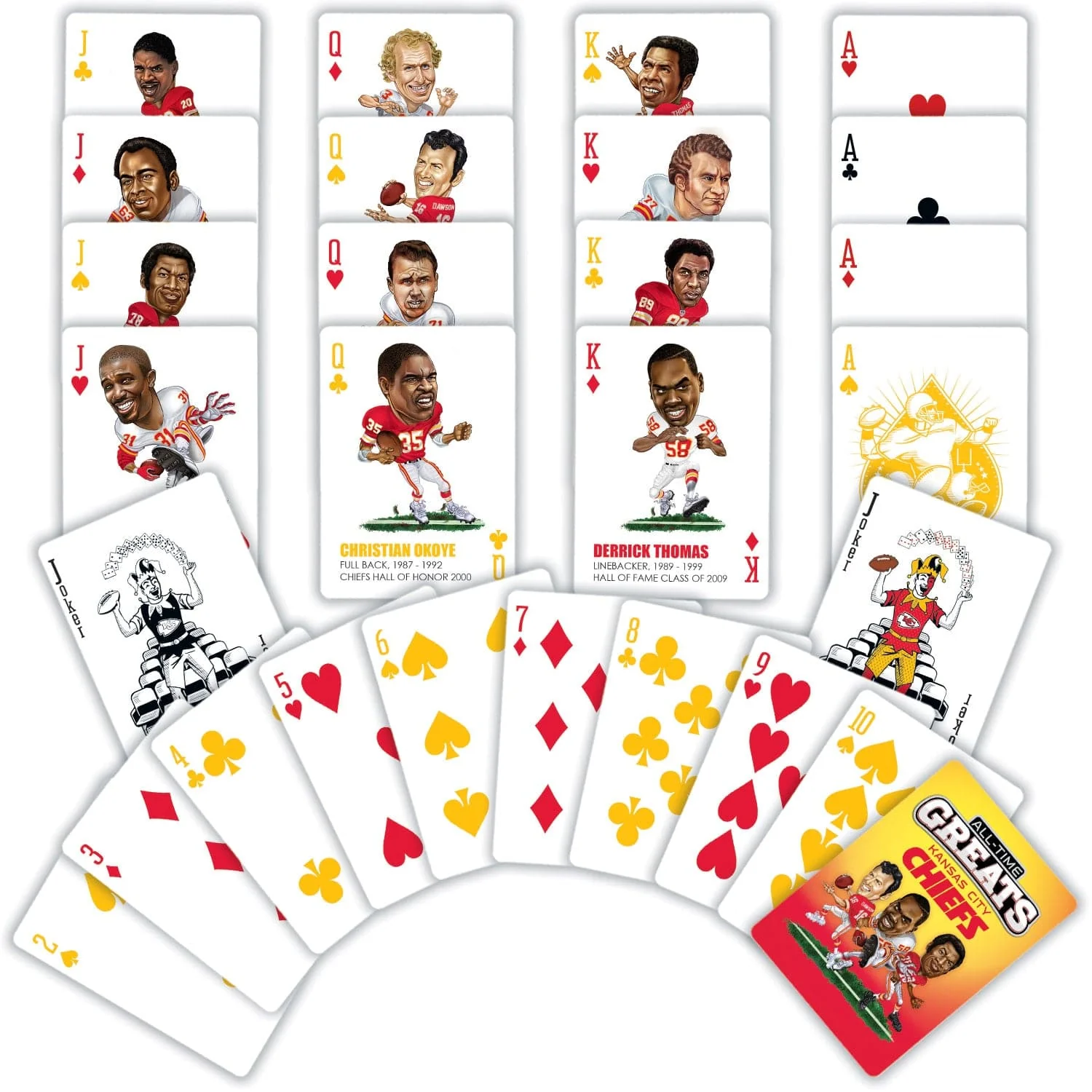 Kansas City Chiefs All-Time Greats Playing Cards - 54 Card Deck - Image 2