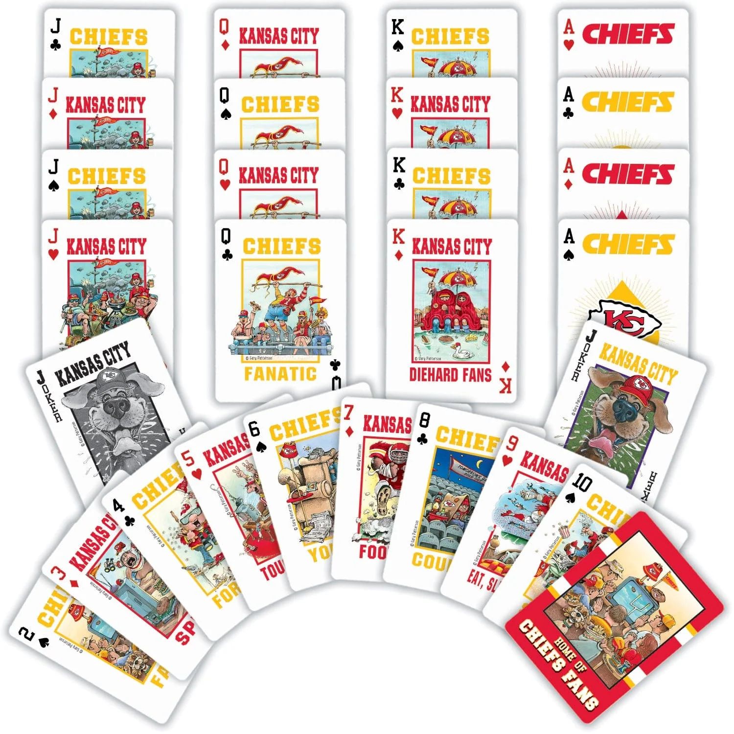 Kansas City Chiefs Fan Deck Playing Cards - 54 Card Deck - Image 2