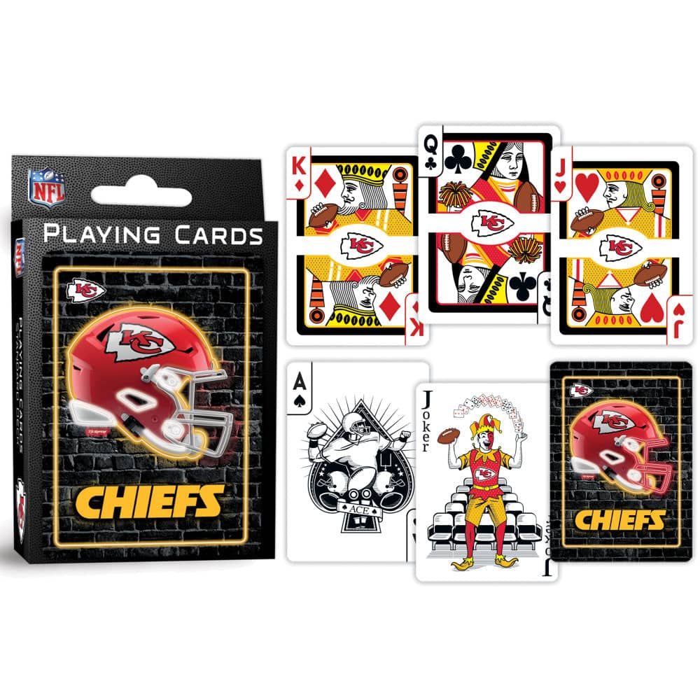 Kansas City Chiefs Neon-Styled Playing Cards - 54 Card Deck - Image 3