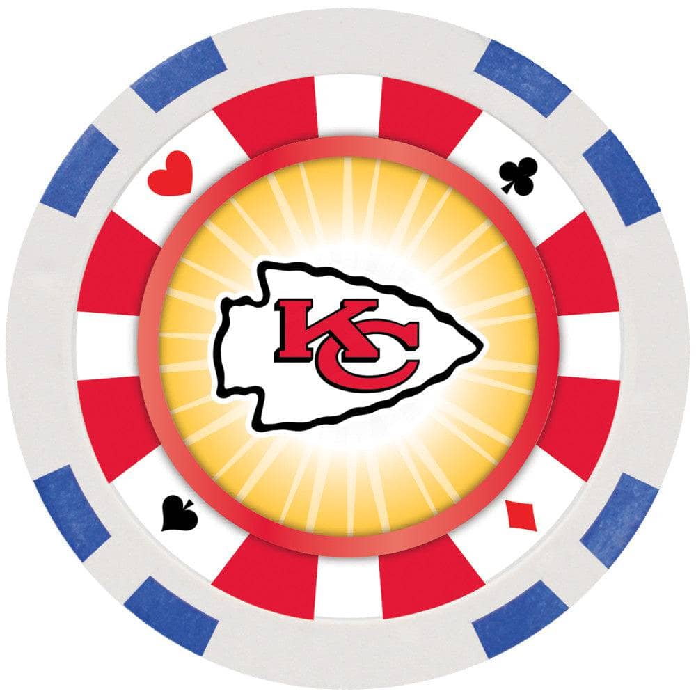 Kansas City Chiefs 100 Piece Poker Chips - Image 2