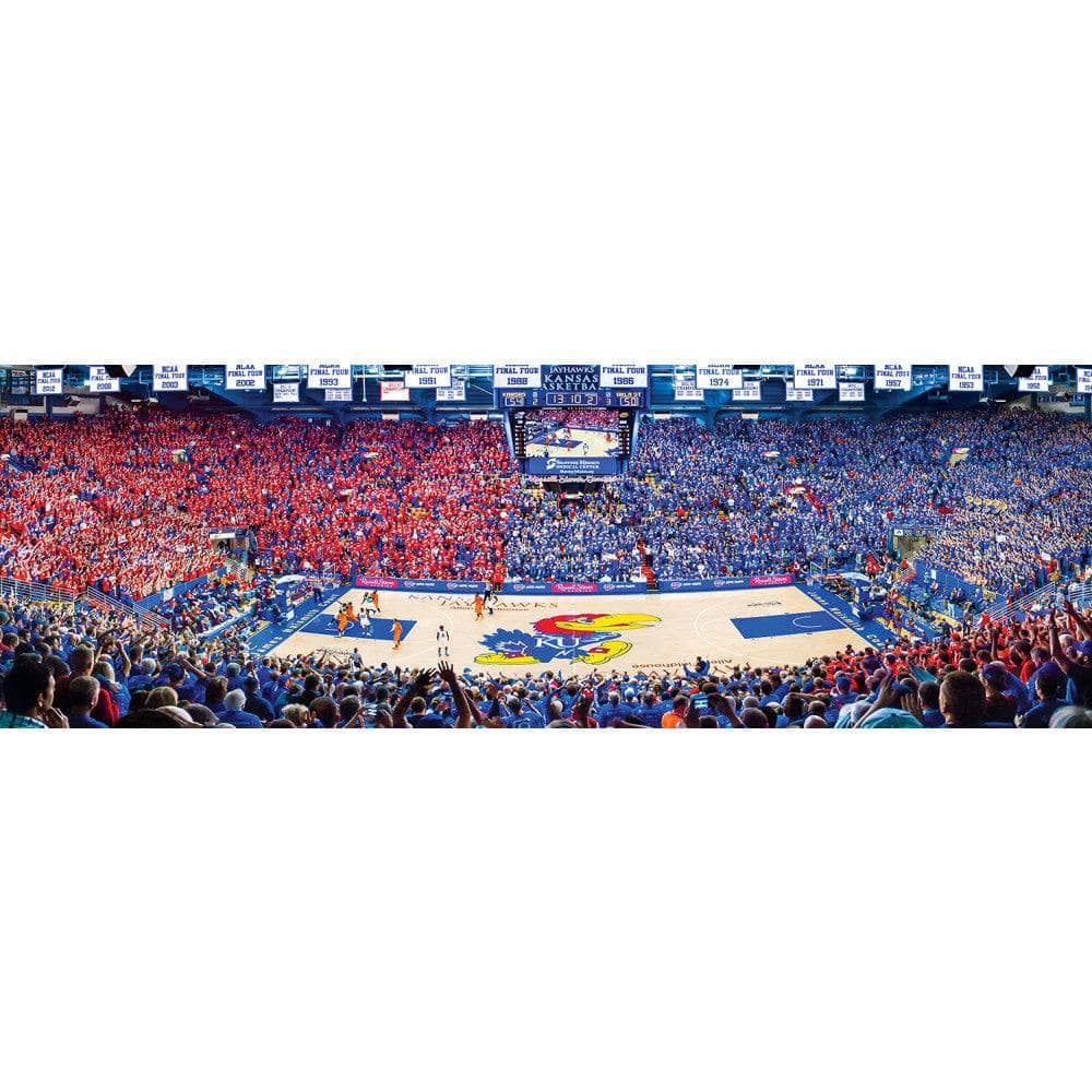 Kansas Jayhawks Basketball - 1000 Piece Panoramic Jigsaw Puzzle - Image 2