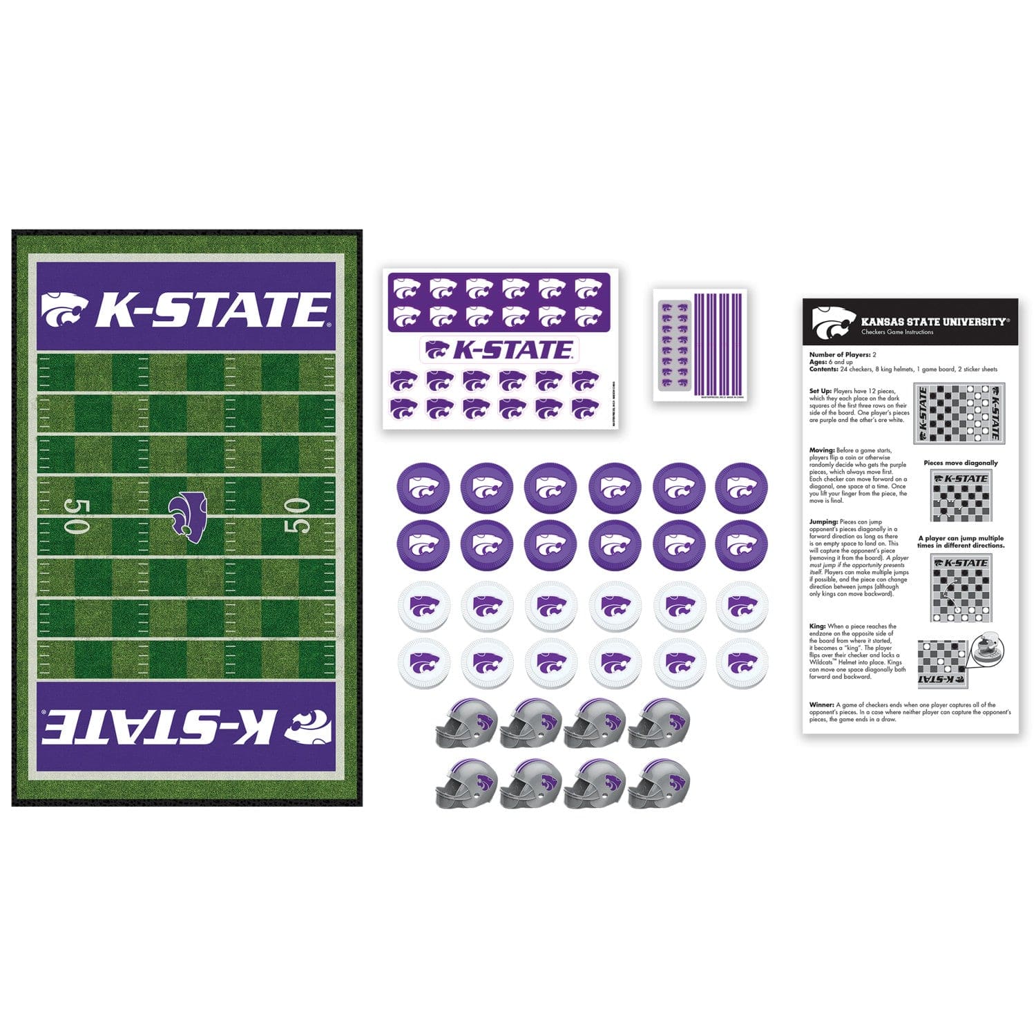 Kansas State Wildcats Checkers Board Game - Image 2