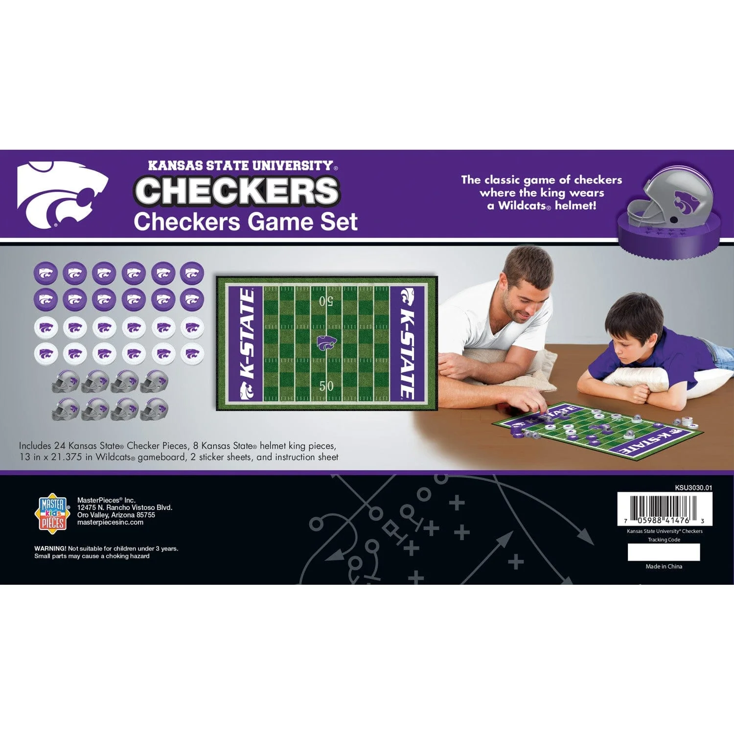 Kansas State Wildcats Checkers Board Game - Image 3
