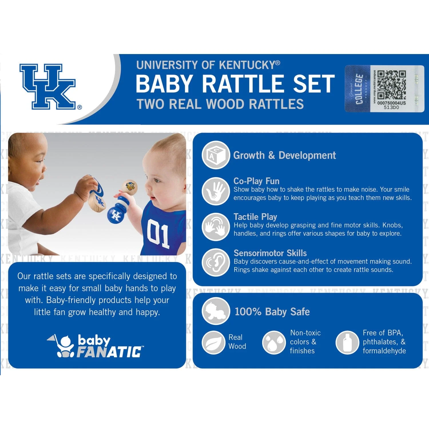 Kentucky Wildcats - Baby Rattles 2-Pack - Image 3