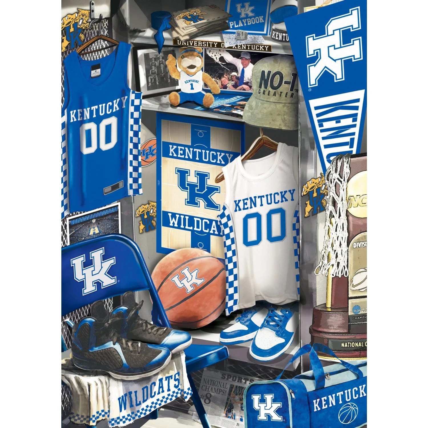 Kentucky Wildcats - Locker Room 500 Piece Jigsaw Puzzle - Image 2