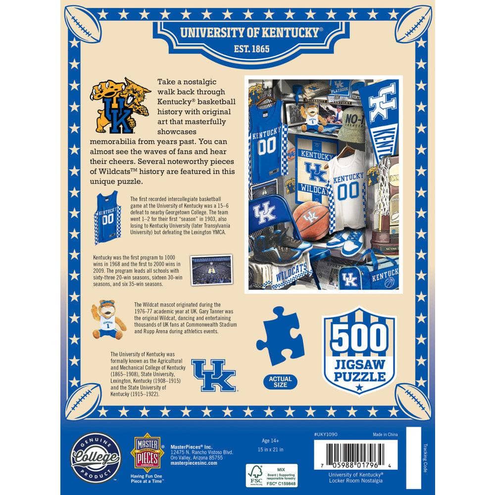 Kentucky Wildcats - Locker Room 500 Piece Jigsaw Puzzle - Image 3