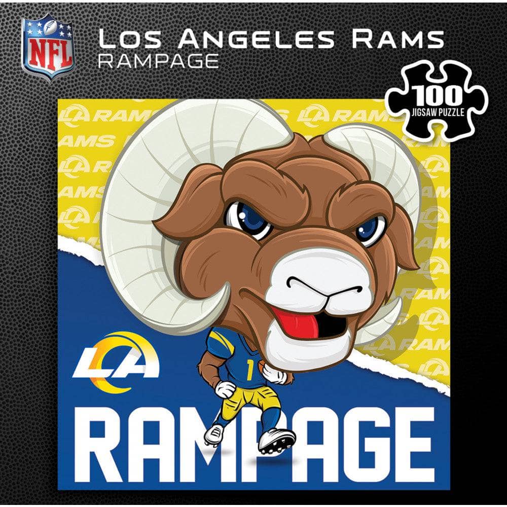 Los Angeles Rams - NFL Mascot 100 Piece Jigsaw Puzzle - Image 3