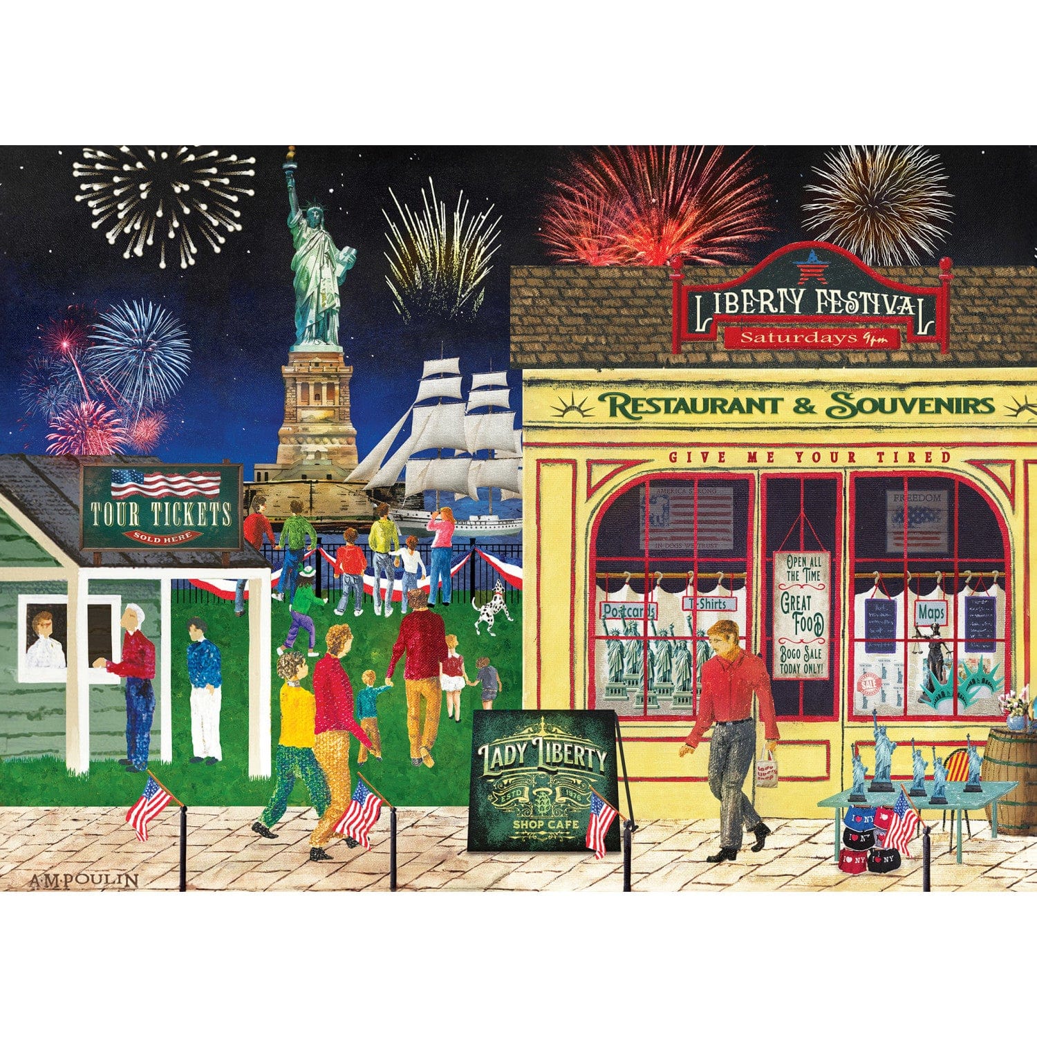 Americana - Lady Liberty 500 Piece EZ Grip Jigsaw Puzzle - Image 2