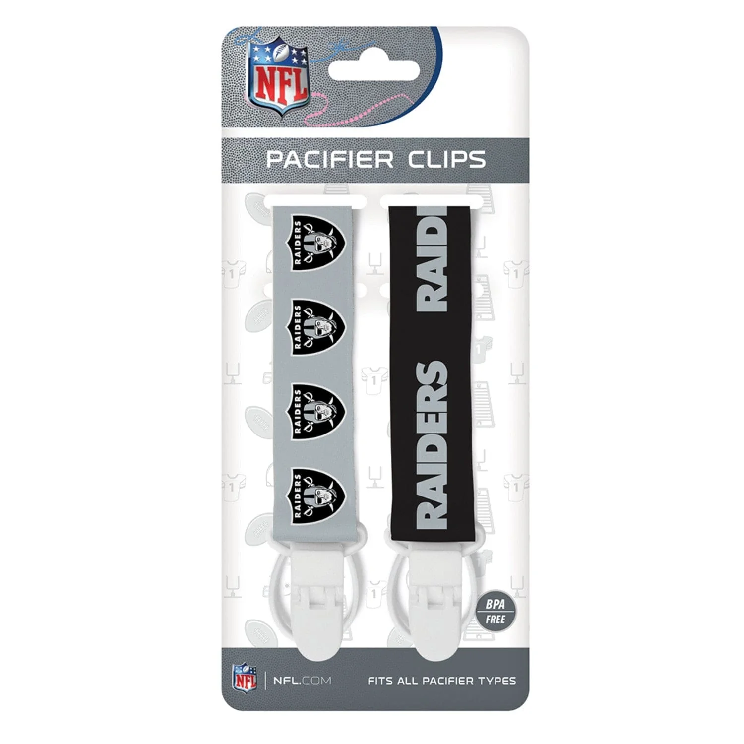 Las Vegas Raiders - Pacifier Clip 2-Pack - Image 2