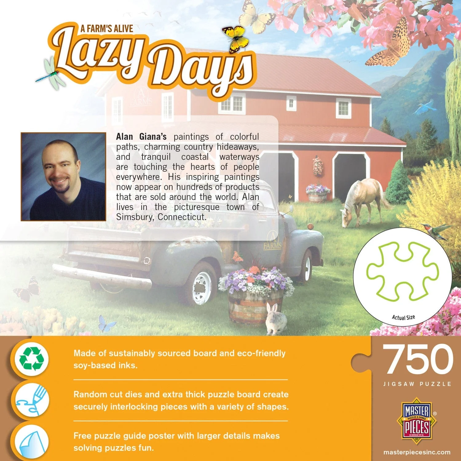 Lazy Days - A Farm's Alive 750 Piece Jigsaw Puzzle - Image 3