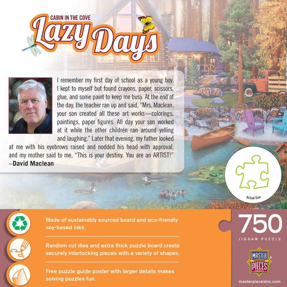 Lazy Days - Cabin in the Cove 750 Piece Jigsaw Puzzle - Image 3