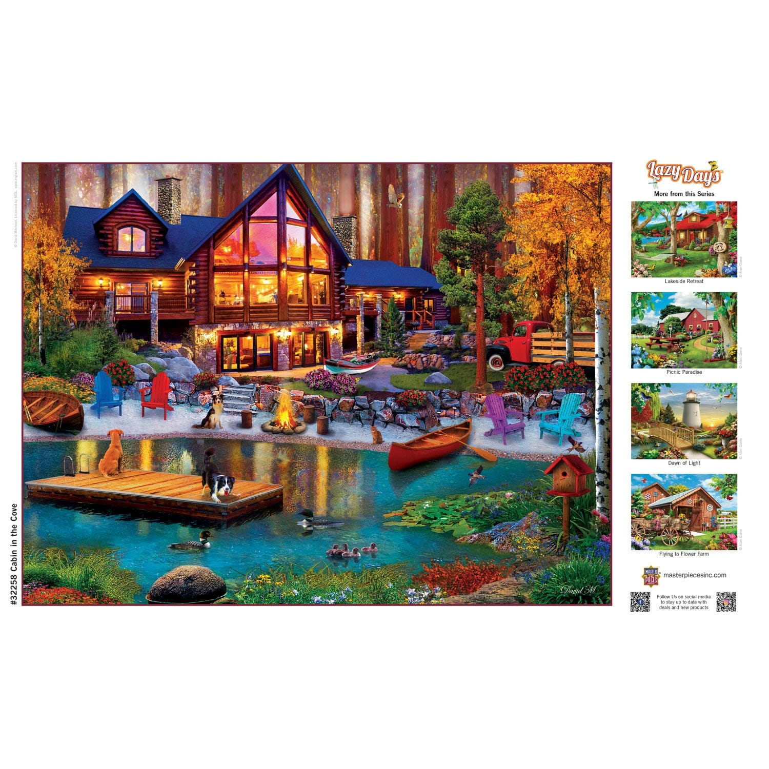Lazy Days - Cabin in the Cove 750 Piece Jigsaw Puzzle - Image 4