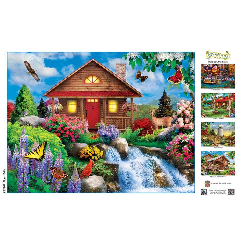 Lazy Days - Floral Falls 750 Piece Jigsaw Puzzle - Image 4