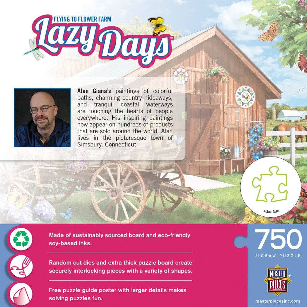 Lazy Days - Flying to Flower Farm 750 Piece Jigsaw Puzzle - Image 3