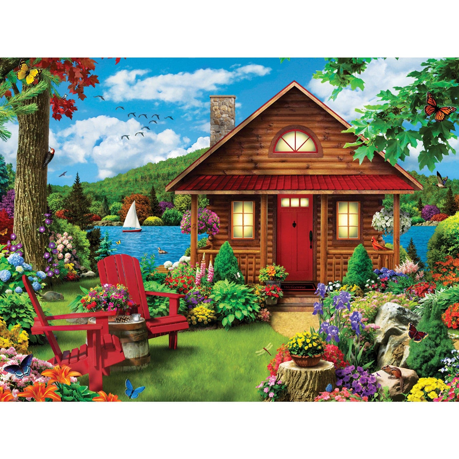 Lazy Days - Waterfront 750 Piece Jigsaw Puzzle - Image 2