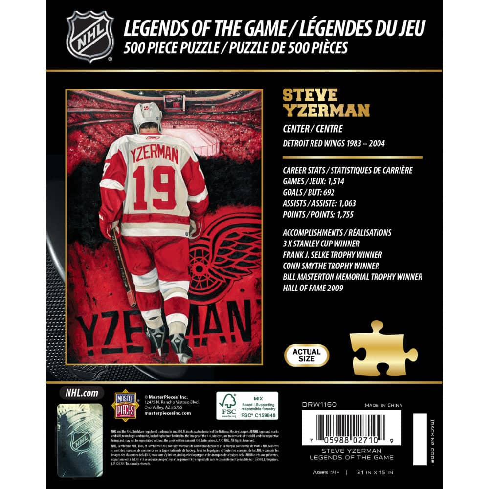 Legends of the Game - Steve Yzerman 500 Piece Jigsaw Puzzle - Image 3