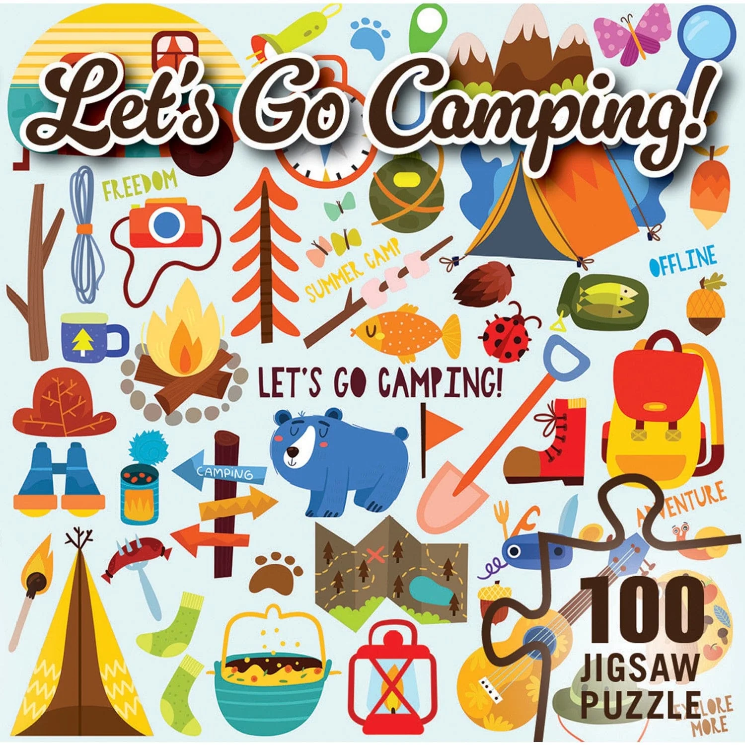Let's Go Camping 100 Piece Jigsaw Puzzle - Image 3