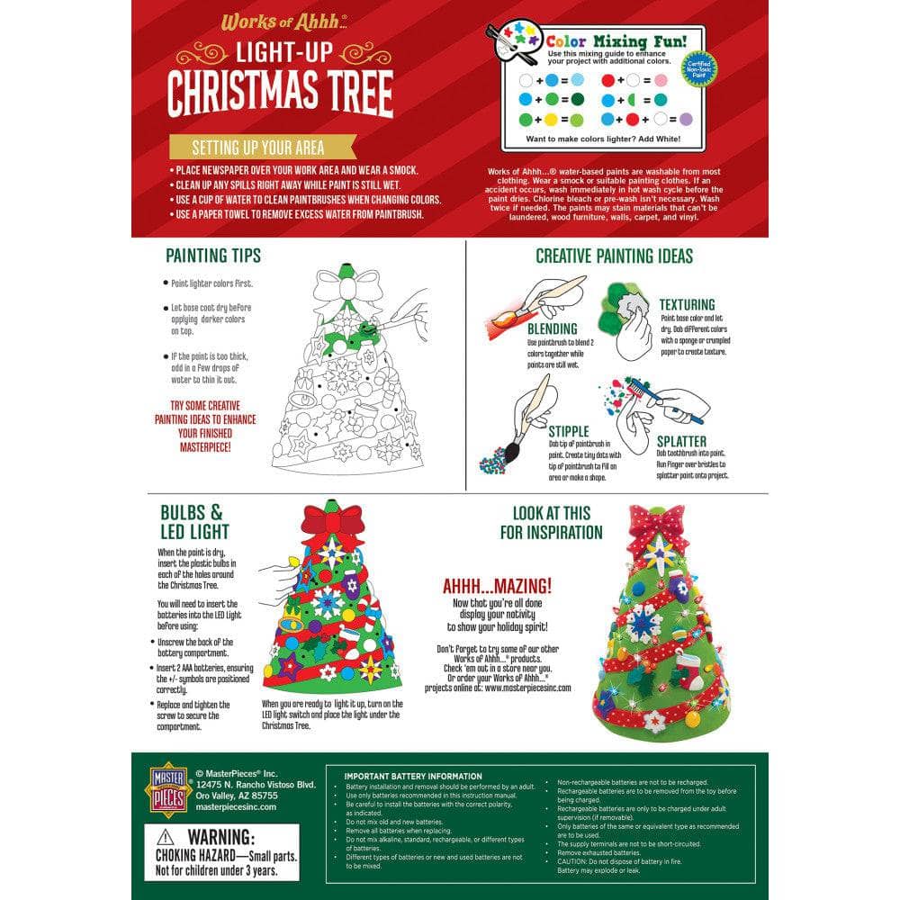 Christmas Tree - 10" Light-Up Plaster Paint Kit - Image 4