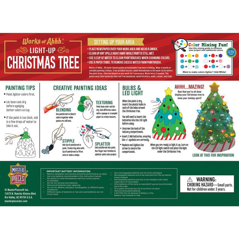 Christmas Tree - 6" Light-Up Plaster Paint Kit - Image 3