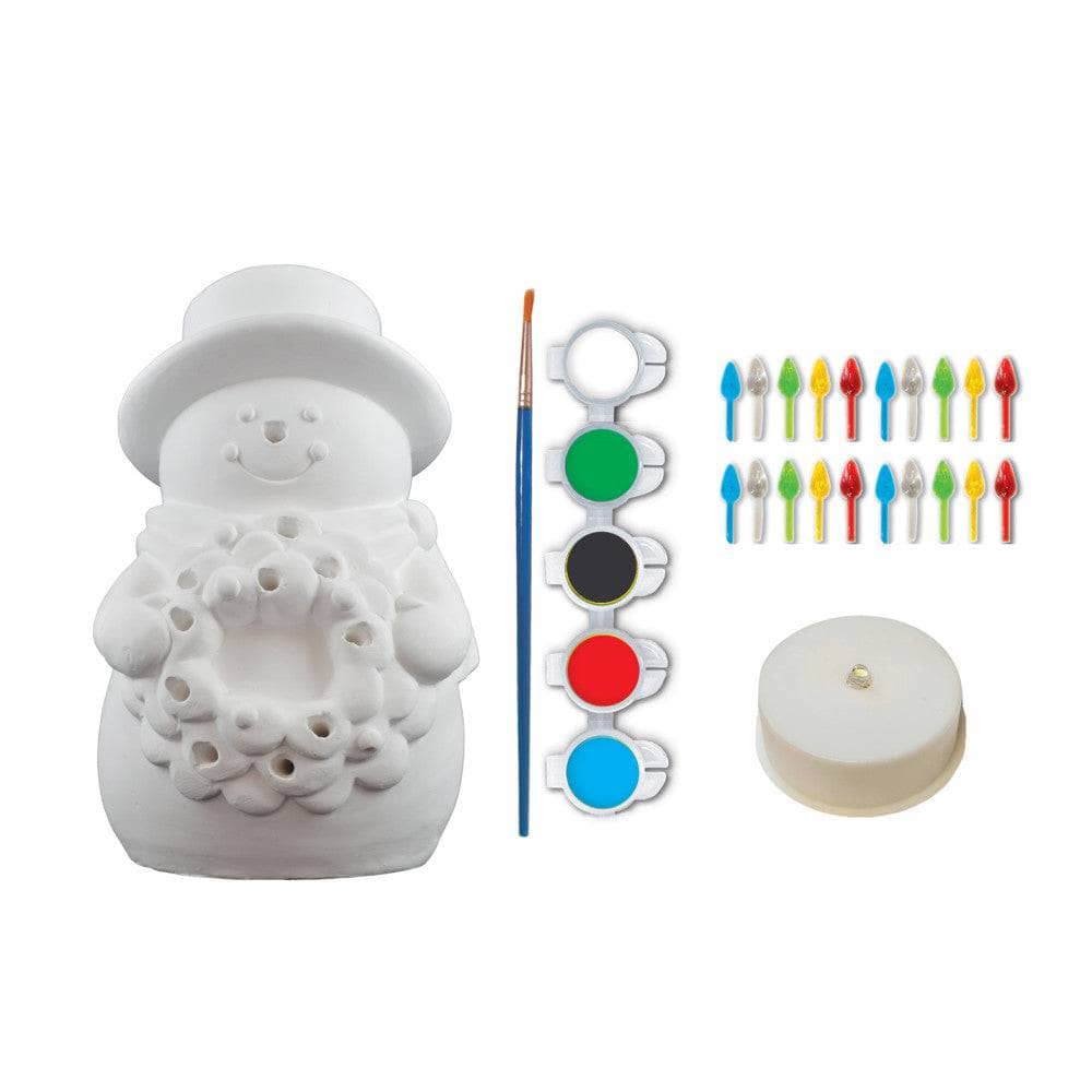 Snowman - 6" Light-Up Plaster Paint Kit - Image 2