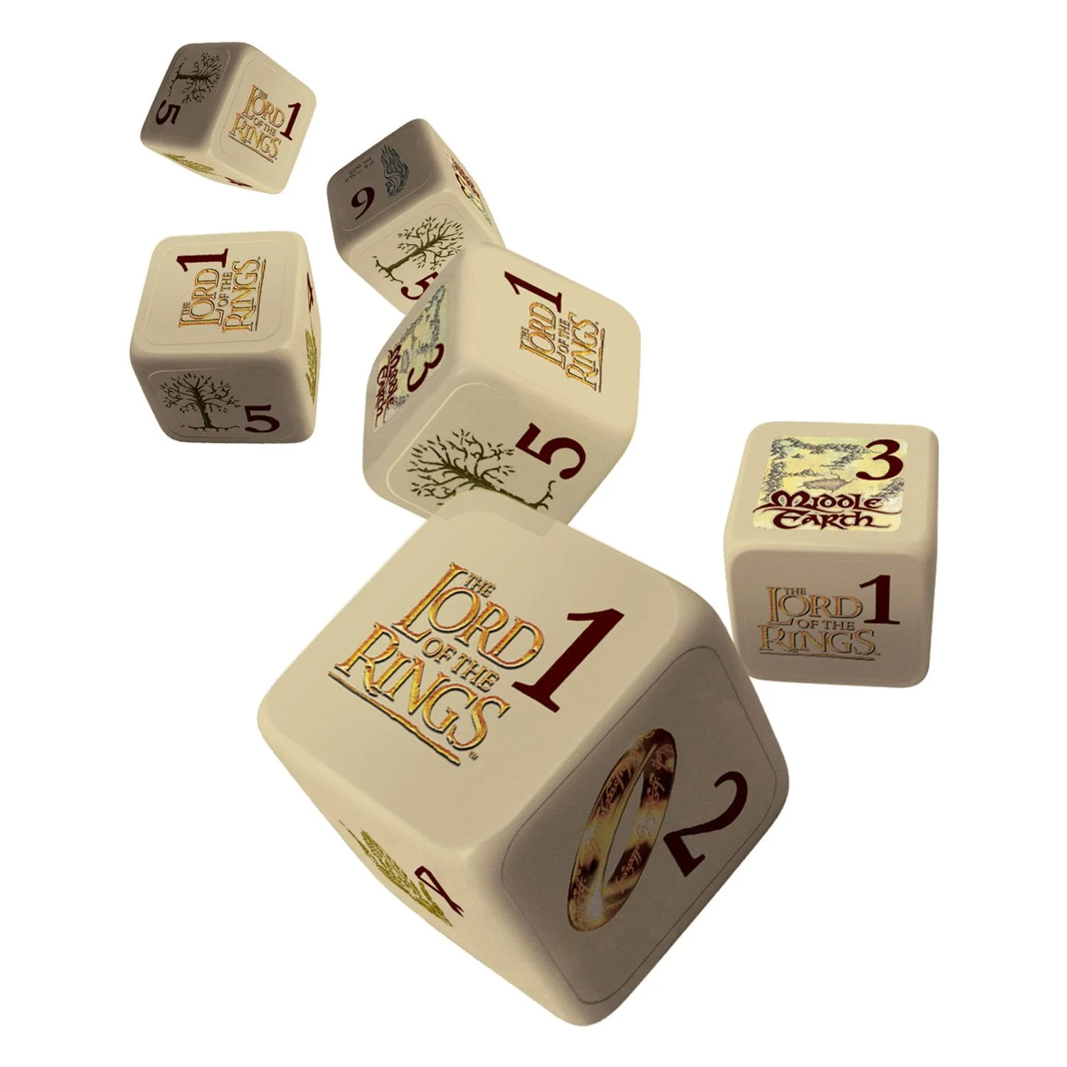 Lord of the Rings 6 Piece D6 Gaming Dice Set - Image 2
