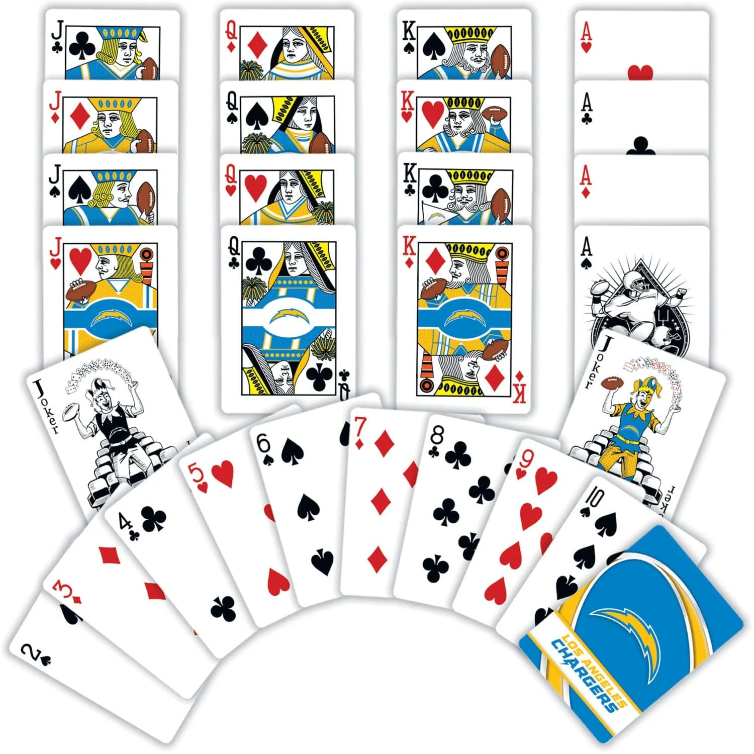 Los Angeles Chargers Playing Cards - 54 Card Deck - Image 2