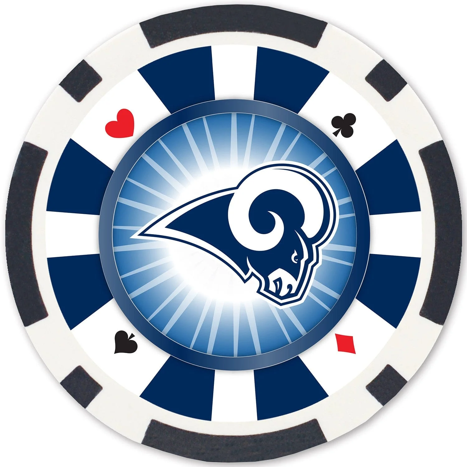 Los Angeles Rams 100 Piece Poker Chips - Image 2
